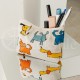 Colourful half-linen cosmetic bag "Puppies"